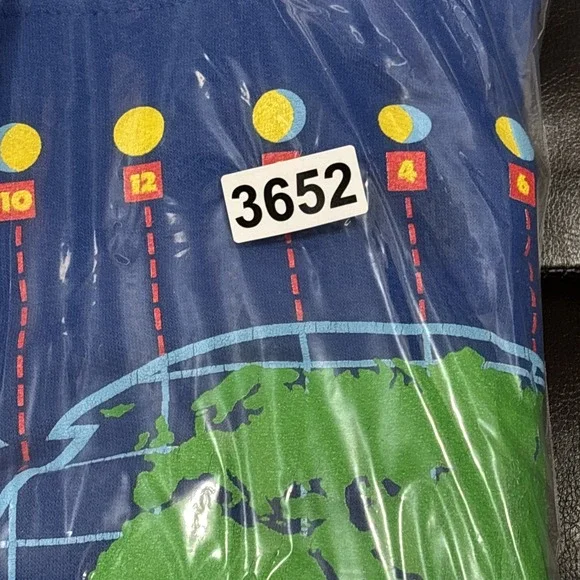 vintage 80's swatch watch sweatshirt blue pocket M (21" Pit To Pit) Graphic USA - Picture 14 of 14